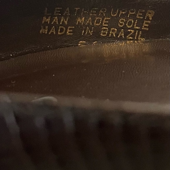 Aldo Leather Pointy Toe Embossed Brown 4” Heels Women’s size 7.5 - Picture 5 of 5